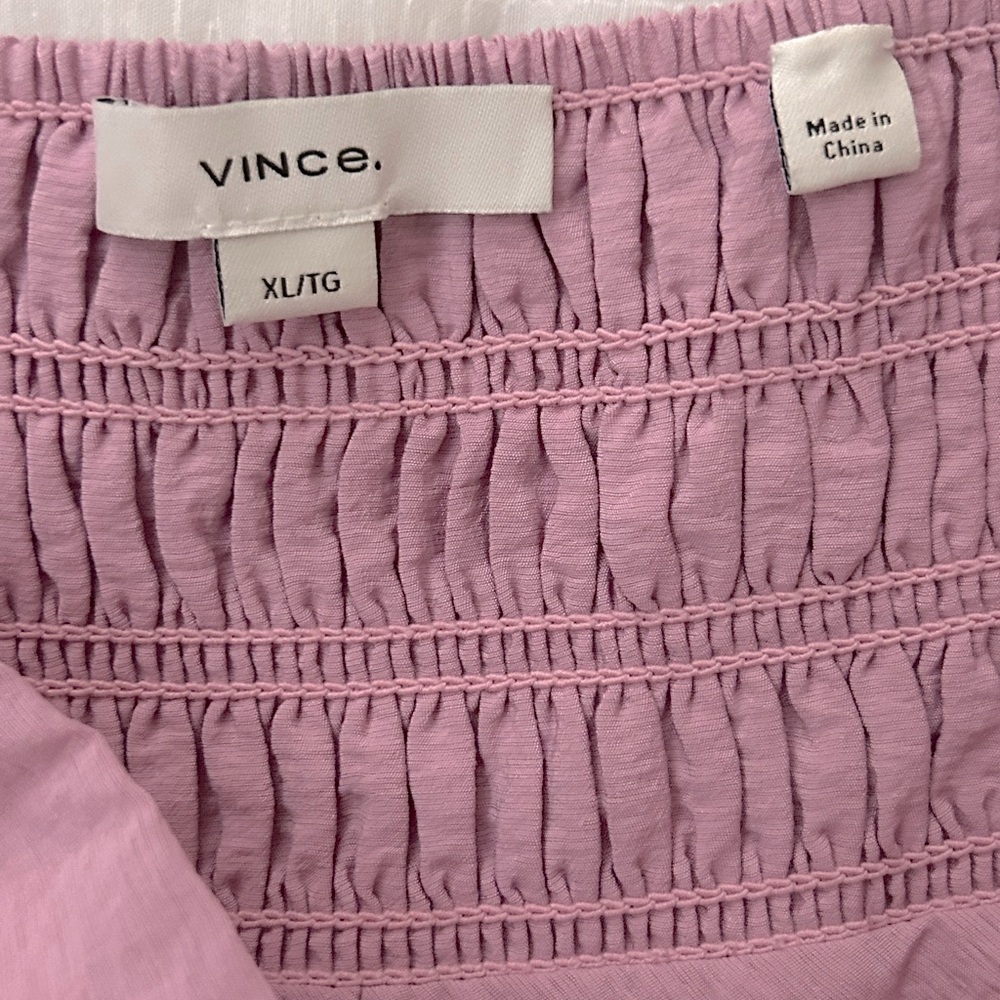 NWOT VINCE Ruched Halter Neck Dress w/ pockets Size XL Lavender Color - Picture 7 of 10